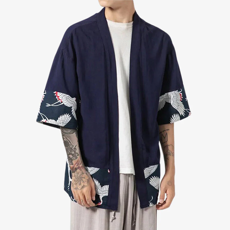 Haori Homme Traditionnel Tsuru
