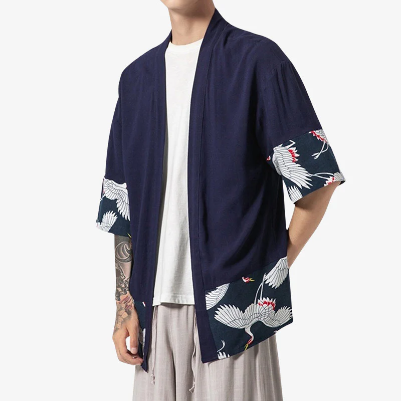 Haori Homme Traditionnel Tsuru - Image 2
