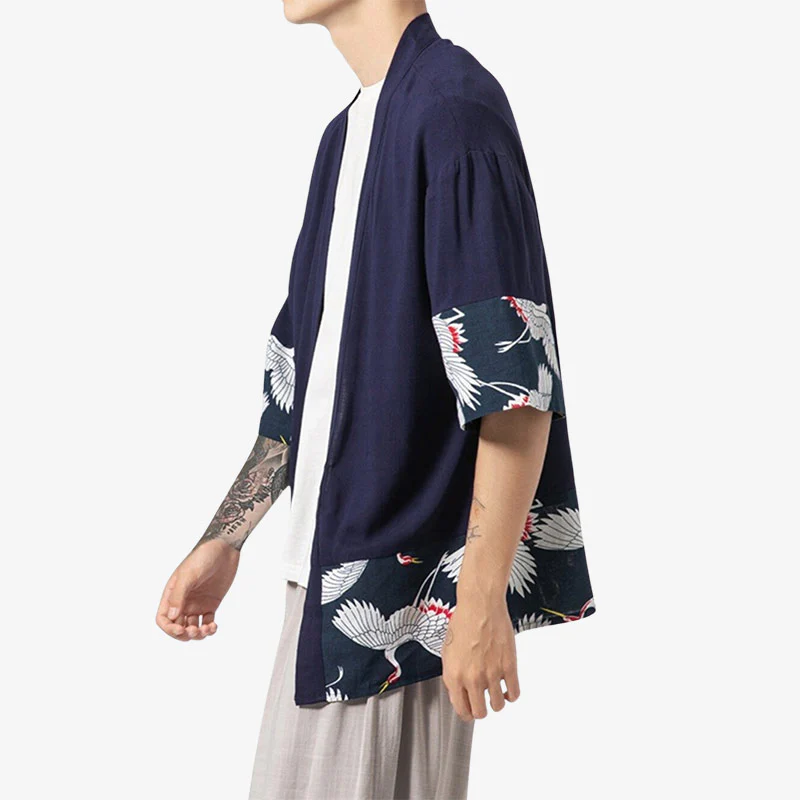 Haori Homme Traditionnel Tsuru - Image 3