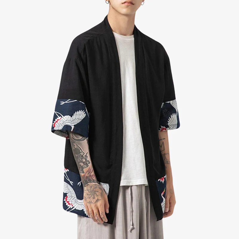 Haori Kimono Cardigan Tsuru