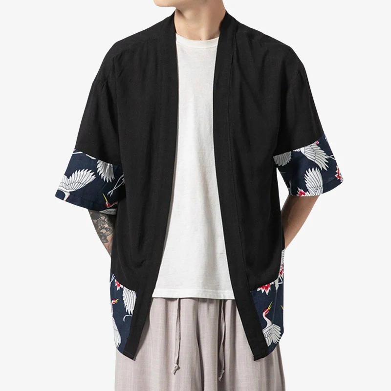 Haori Kimono Cardigan Tsuru - Image 3