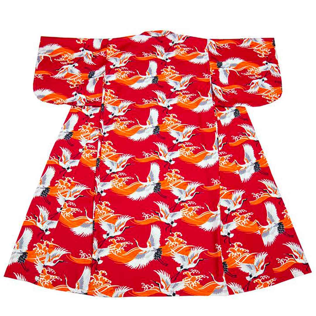 Kimono Japonais Rouge - Image 3