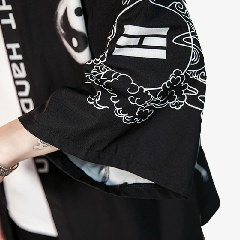 Kimono Veste Homme Noir - Image 3