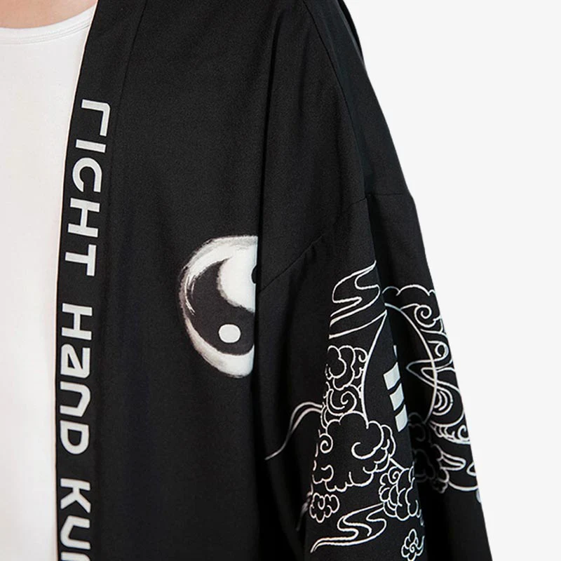 Kimono Veste Homme Noir - Image 4
