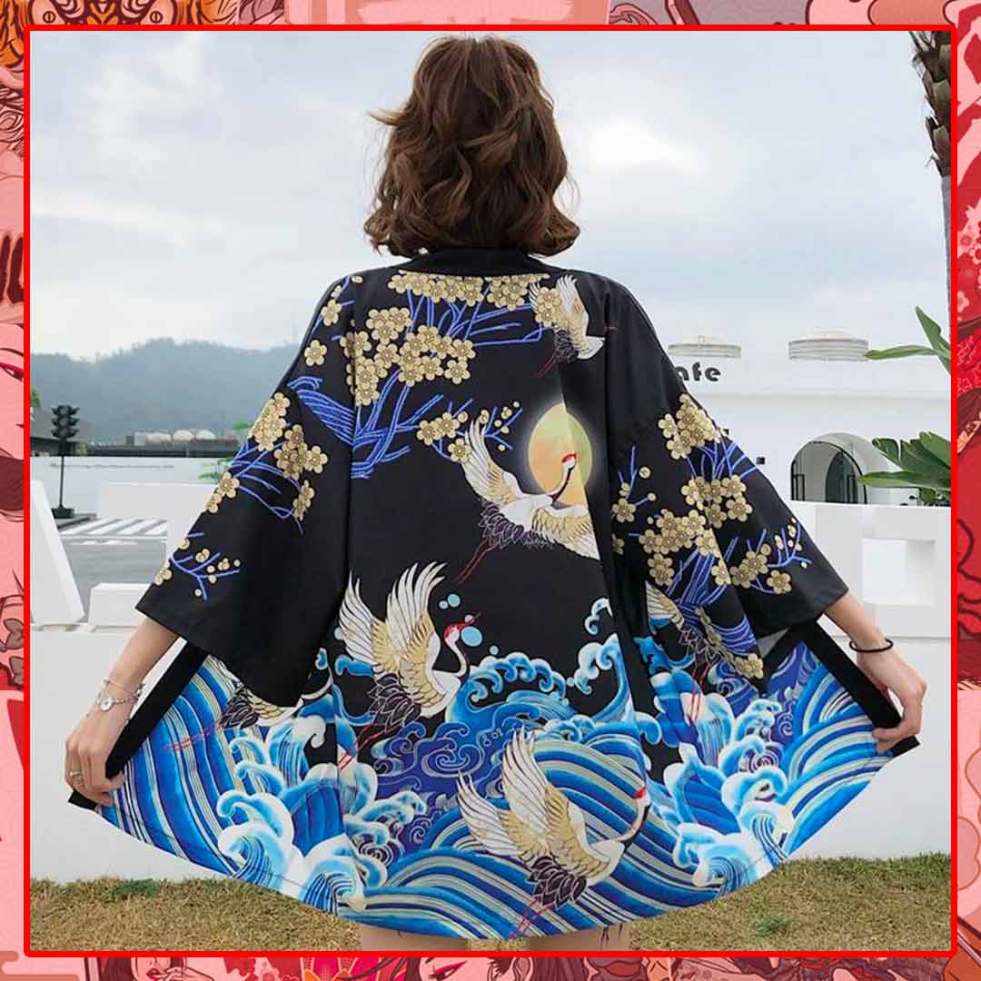 Kimono Veste Traditionnel Femme Japonais