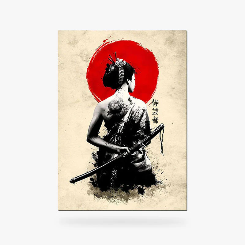 Tableau Guerriere Japonaise