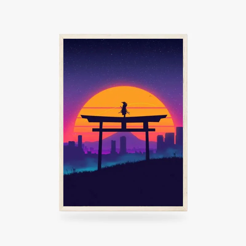 Tableau Japonais Vaporwave