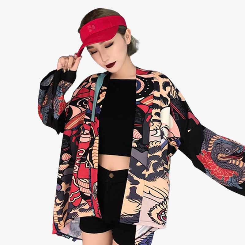 Veste Kimono Courte Femme