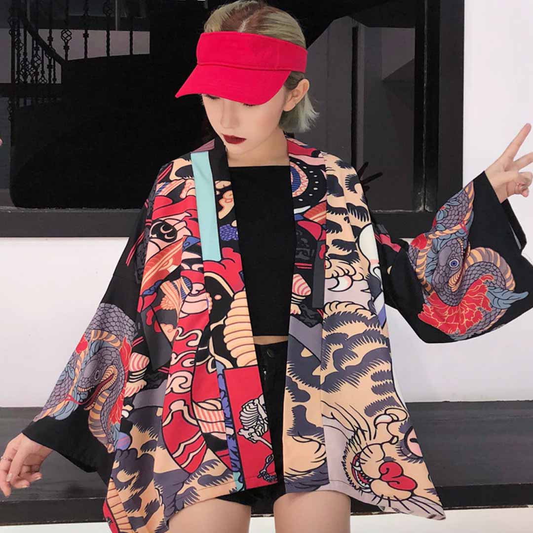 Veste Kimono Courte Femme - Image 3