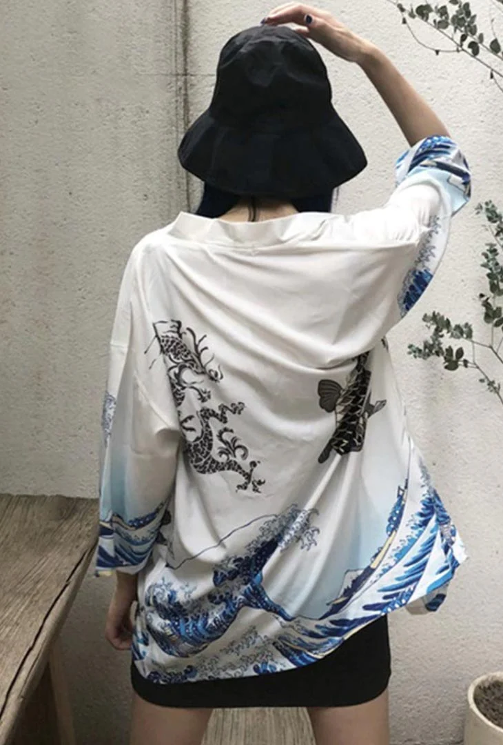 Veste Kimono Femme Japonais - Image 3