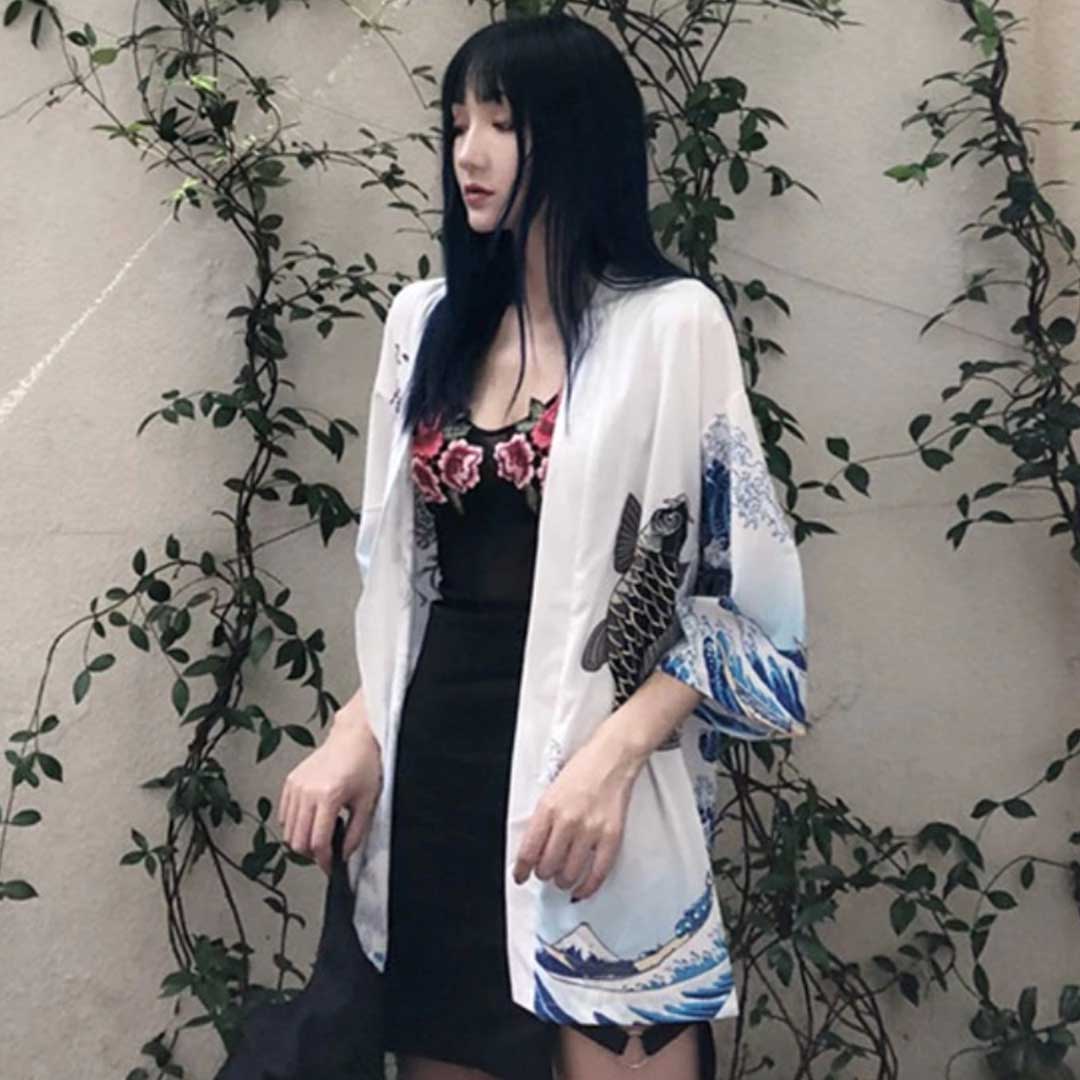 Veste Kimono Femme Japonais - Image 4
