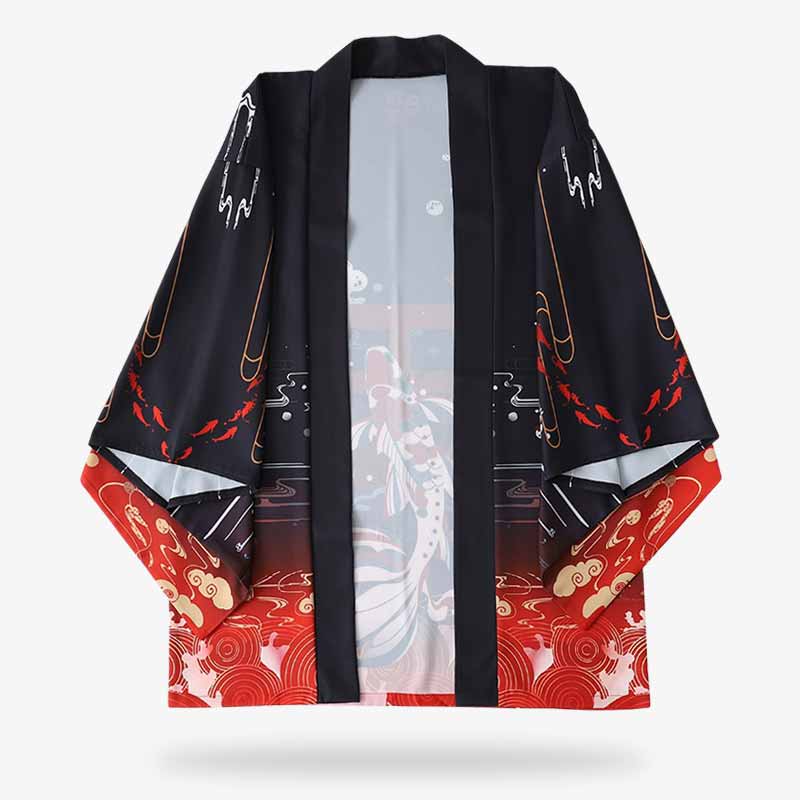 Veste Kimono Noire Femme - Image 3